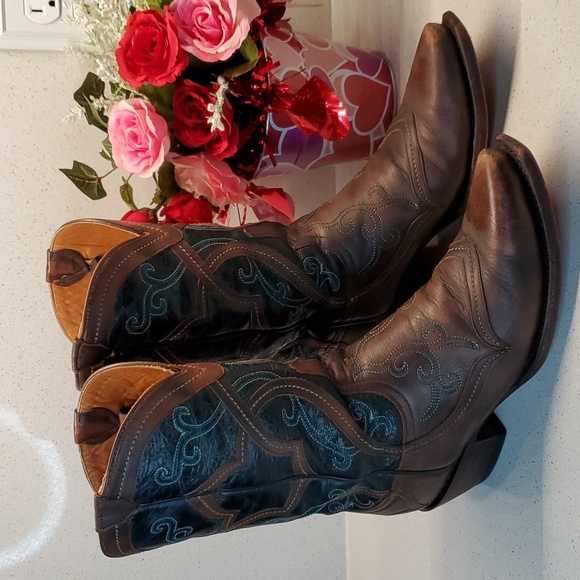 Wms LUCCHESE Western Style boots (sz 7B) - Picture 2 of 11